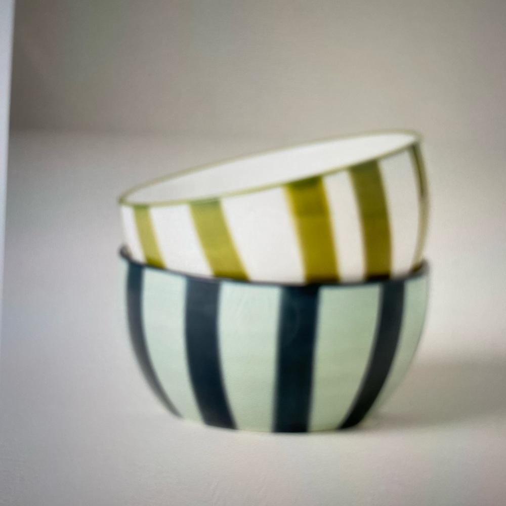 ❤️ ANTHROPOLOGIE HERES HOW CERAMIC NUT BOWLS SET OF 2 NEW